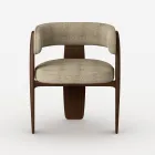Set di 4 Sedie da Pranzo in Legno Massello di Design Made in Italy - Cilene Viadurini