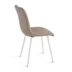 Set di 4 Sedie da Soggiorno in Tessuto Imbottito e Base in Metallo - Progetto Viadurini