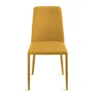 Set di 4 Sedie Imbottite in Tessuto Colorato e Struttura Rivestita - Luciana Viadurini