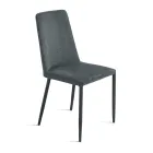 Set di 4 Sedie Imbottite in Tessuto Colorato e Struttura Rivestita - Luciana Viadurini