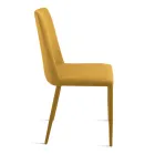 Set di 4 Sedie Imbottite in Tessuto Colorato e Struttura Rivestita - Luciana Viadurini