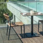 Set di 4 Sedie in Alluminio e Twist Wicker Colorato - Tavira Viadurini