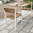 Set di 4 Sedie in Alluminio e Twist Wicker Colorato - Tavira Viadurini
