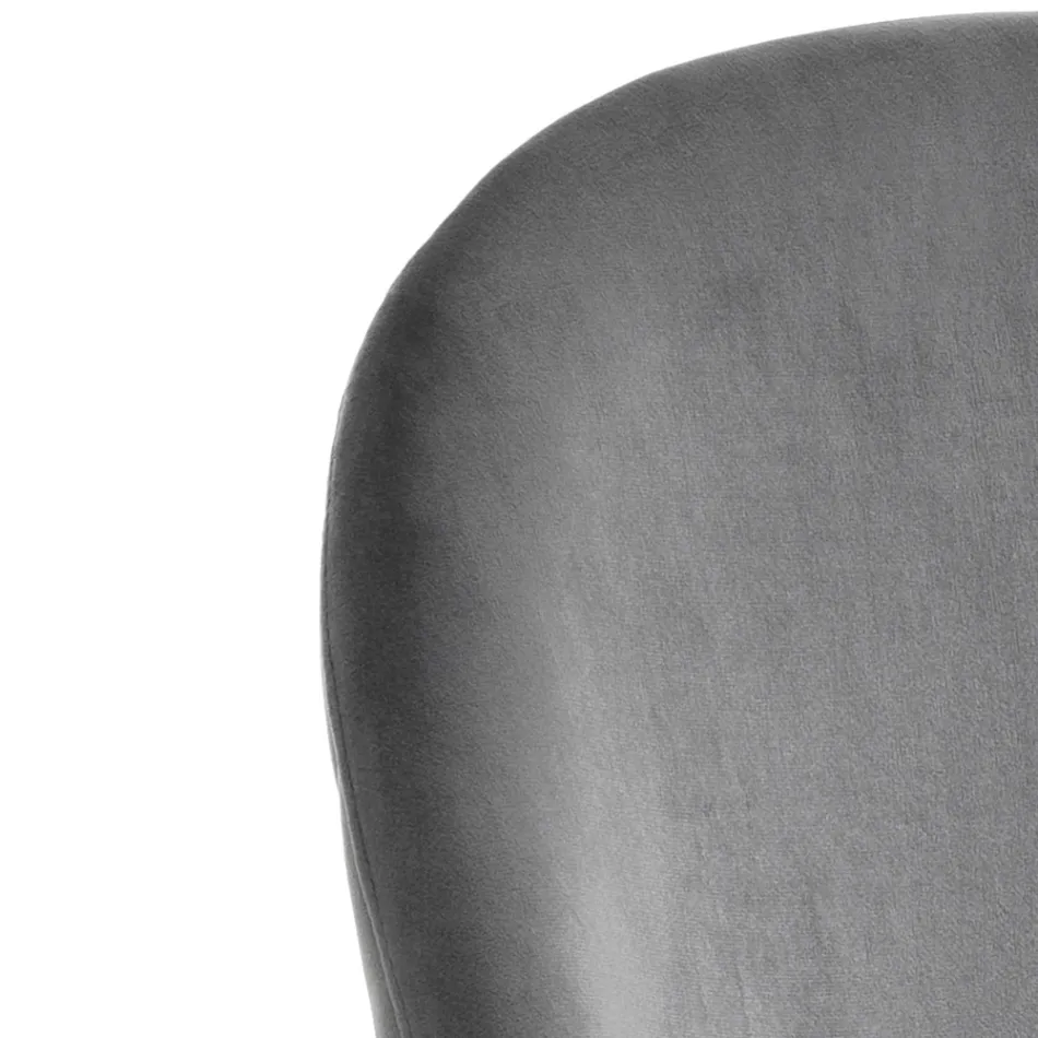 Set di 4 Sedie in Tessuto di Microfibra Effetto Velluto - Terbio Viadurini