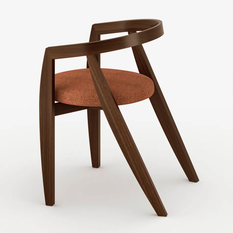 Set di 4 Sedie Moderne in Legno Massello di Alta Qualità Made in Italy - Vela Viadurini