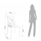 Set di 4 Sedie Rivestite in Pelle Sintetica Diverse Finiture - Uranio Viadurini