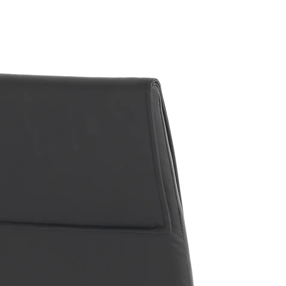 Set di 4 Sedie Rivestite in Pelle Sintetica Diverse Finiture - Uranio Viadurini