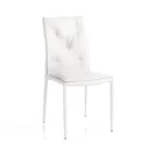 Set di 4 Sedie Rivestite in Pelle Sintetica Diverse Finiture - Uranio Viadurini