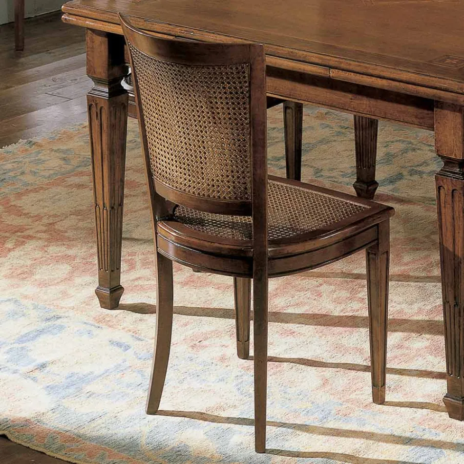 Set di Quattro Sedie Classiche in Legno Bassano Made in Italy - Angelite Viadurini
