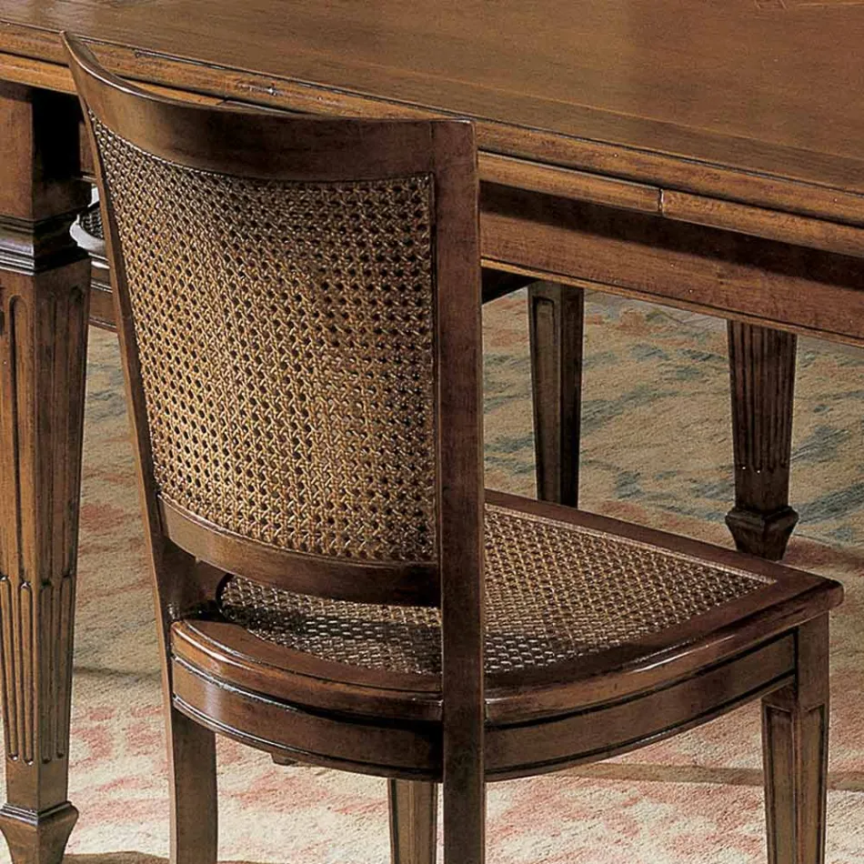 Set di Quattro Sedie Classiche in Legno Bassano Made in Italy - Angelite Viadurini