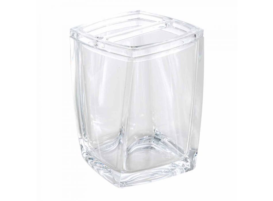 Set dispenser+bicchiere+portasapone da bagno di design Torraca Viadurini