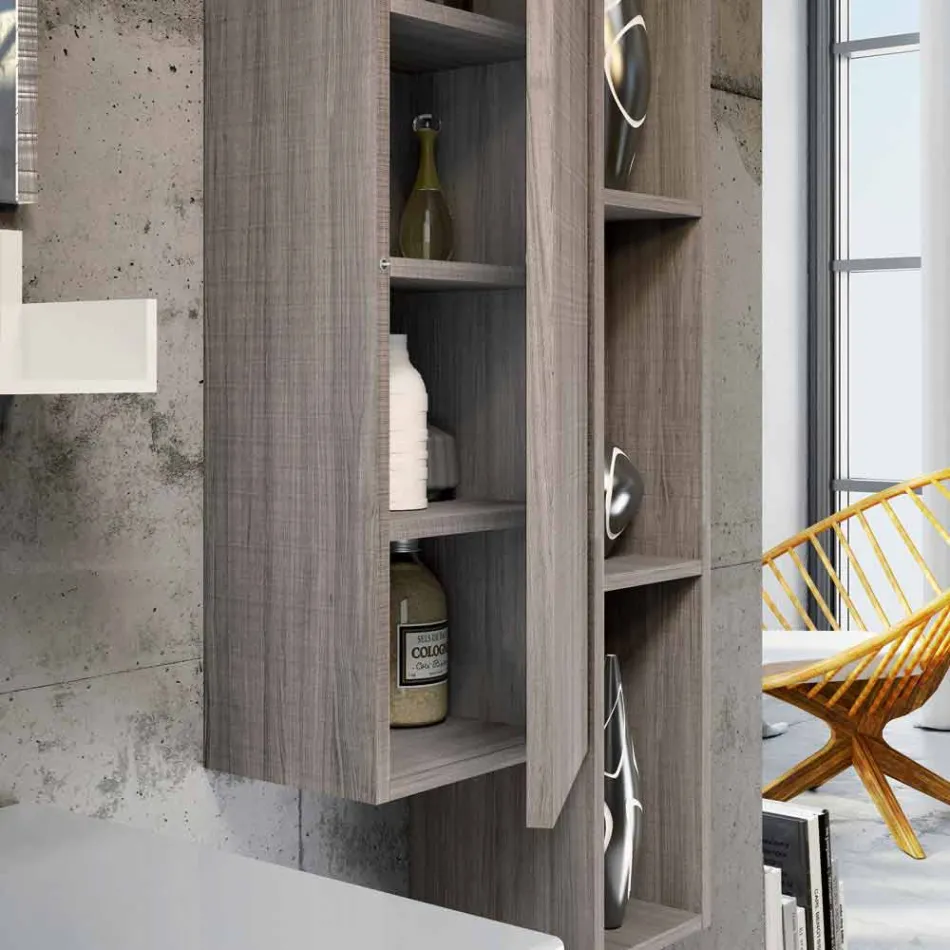 Set legno e Fenix mobili da bagno moderni sospensione made Italy Bari Viadurini