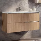 Set legno mobili a sospensione da bagno design fatto in Italia Cesena Viadurini