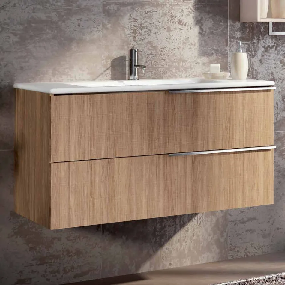 Set legno mobili a sospensione da bagno design fatto in Italia Cesena Viadurini