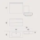 Set legno mobili a sospensione da bagno design fatto in Italia Cesena Viadurini