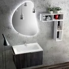 Set legno mobili da bagno di design a sospensione made in Italy Triste Viadurini