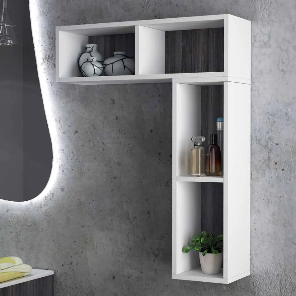Set legno mobili da bagno di design a sospensione made in Italy Triste Viadurini