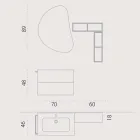 Set legno mobili da bagno di design a sospensione made in Italy Triste Viadurini