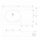 Set mobili sospesi da bagno di design moderno in solid surface Brusson Viadurini