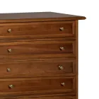 Settimino in Legno Noce Patinato Realizzato in Italia - Selvans Viadurini