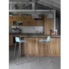 Sgabello Alto, 2 Pezzi, in Metallo e Polipropilene Made in Italy - Christabel Viadurini