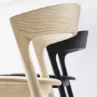Sgabello Alto da Cucina con Struttura in Legno di Frassino Made in Italy - Oslo Viadurini