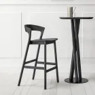 Sgabello Alto da Cucina con Struttura in Legno di Frassino Made in Italy - Oslo Viadurini