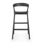 Sgabello Alto da Cucina con Struttura in Legno di Frassino Made in Italy - Oslo Viadurini