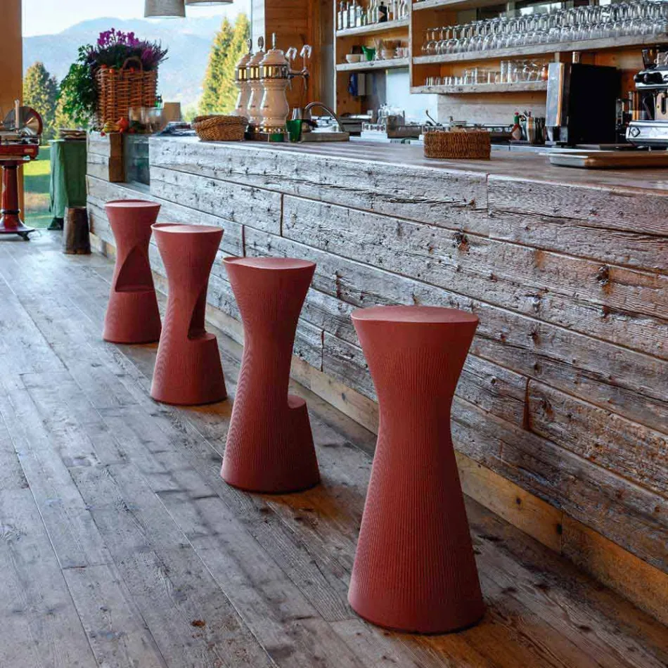 Sgabello Alto da Giardino in Polietilene Colorato Made in Italy - Desmond Viadurini