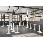 Sgabello Alto di Design in Polietilene e Acciaio Inox Made in Italy - Pito Viadurini