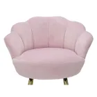 Sgabello Alto in Ferro Dorato con Seduta Rivestita in Velluto - Annina Viadurini