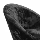 Sgabello Alto in Velluto e Acciaio con Alzata Regolabile Made in Italy - Bilbao Viadurini