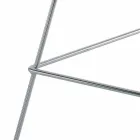 Sgabello Bar Alto in Pelle con Struttura in Acciaio Made in Italy - Beniamino Viadurini