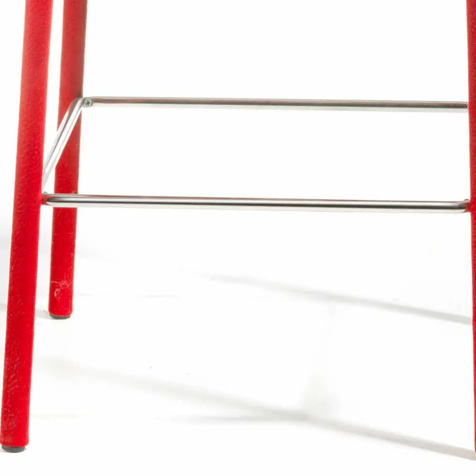 Sgabello bar moderno di design Amos, fatto artigianalmente in Italia Viadurini