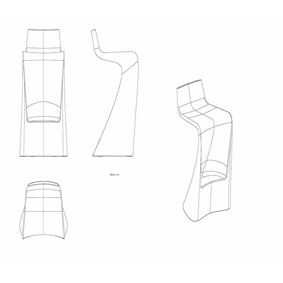 Sgabello bar per esterno design moderno Wing Vondom in polietilene Viadurini