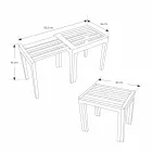 Sgabello Basso Allungabile in Legno di Teak Finitura Naturale - Pomino Viadurini