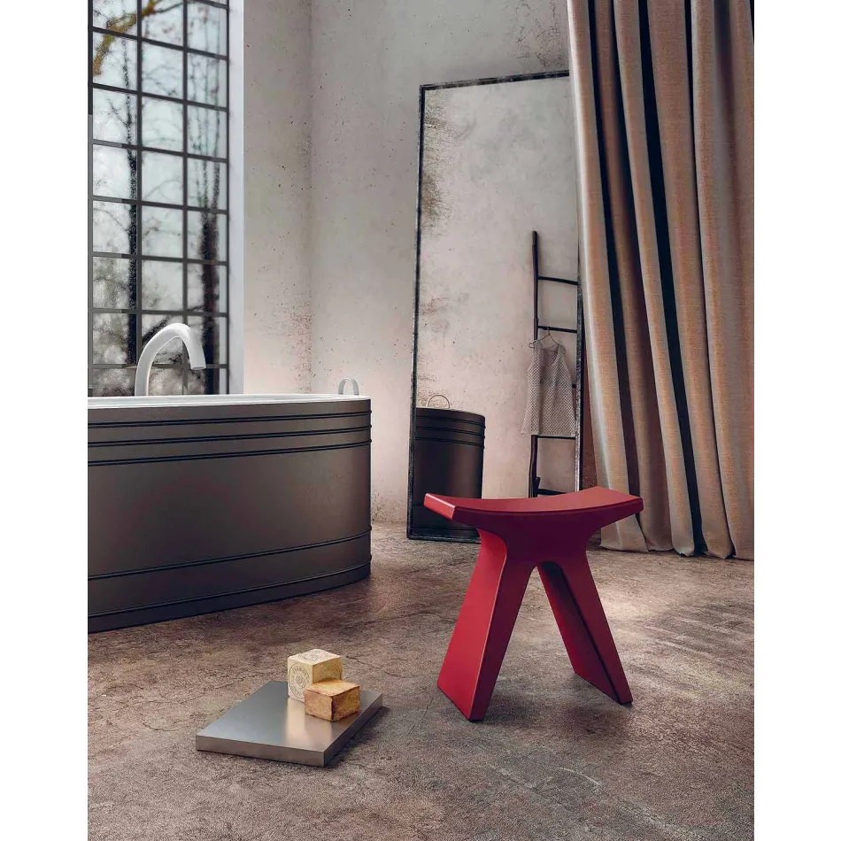 Sgabello Basso da Esterno in Polipropilene Made in Italy - Prue Viadurini