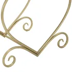 Sgabello Basso in Ferro Finitura Oro con Seduta in Tessuto - Dimentico Viadurini