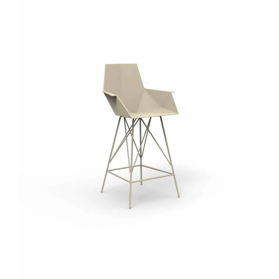 Sgabello con braccioli da giardino Faz Vondom, H 102 cm,design moderno Viadurini