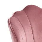 Sgabello con Seduta Imbottita Rivestita in Tessuto - Silicio Viadurini