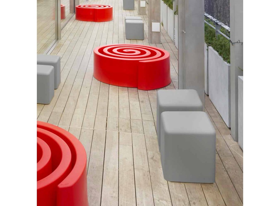 Sgabello Cubo Keter Allibert - Effetto Rattan, Con Cuscino, Per Esterno - Foto 5