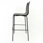 Sgabello Cucina in Acciaio e Tecnopolimero Made in Italy 2 Pezzi - Ghirlanda Viadurini