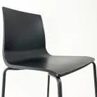 Sgabello Cucina in Acciaio e Tecnopolimero Made in Italy 2 Pezzi - Ghirlanda Viadurini