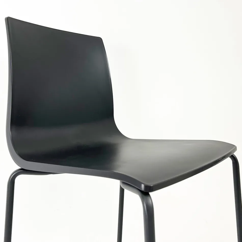 Sgabello Cucina in Acciaio e Tecnopolimero Made in Italy 2 Pezzi - Ghirlanda Viadurini