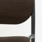 Sgabello Cucina in Legno Rovere e Metallo Made in Italy 2 Pezzi - Saffia Viadurini