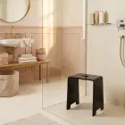Sgabello da Bagno di Design in Plexiglass Nero Made in Italy - Penelope Viadurini