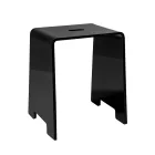 Sgabello da Bagno di Design in Plexiglass Nero Made in Italy - Penelope Viadurini