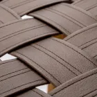 Sgabello da Bagno di Design Realizzato in Teak con Seduta Intrecciata - Yucca Viadurini