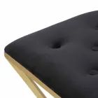 Sgabello da Bar Alto Quadrato di Design in Ferro e Tessuto - Sillie Viadurini