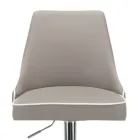 Sgabello da Cucina in Ecopelle e Acciaio Cromato Made in Italy - Nirvana Viadurini